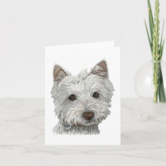 Cartão Cachorro Westie
