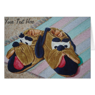 Cartão Cachorros castanhos engraçados continuam pintando