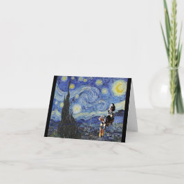 Cartão Cachorros de Casca, em Starry Night Parody