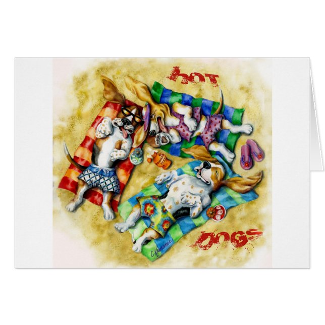 Cartão Cachorros quentes (Frente Horizontal)