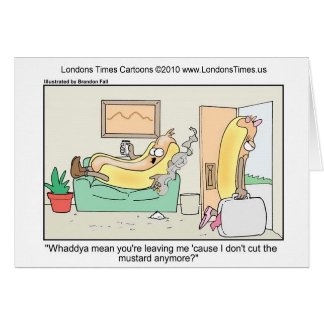 Cartão Cachorros Quentes Divorciam Camisetas Engraçadas M (Frente Horizontal)