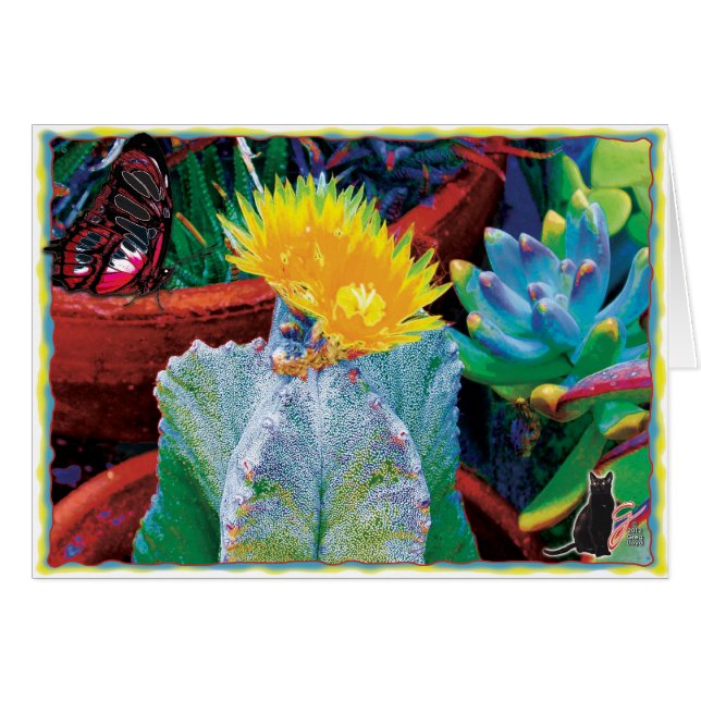 Cartão Cacto de Caliente (Frente Horizontal)