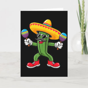 Cartão Cacto Sombrero Cinco De Mayo Festa Mexicana Cacto