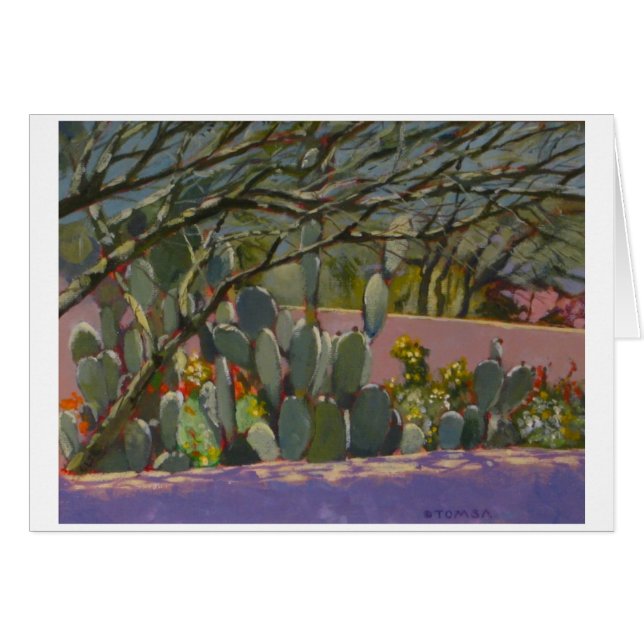 Cartão Cactos do Jardim do Deserto (Frente horizontal)