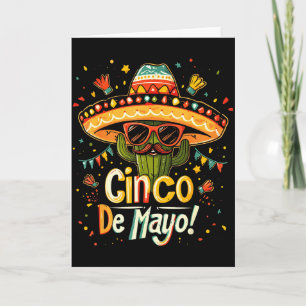 Cartão Cactus - Engraçado Cinco De Mayo Homens Mulheres M