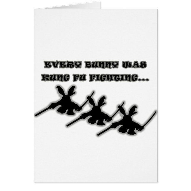 Cartão Cada coelho era fu do kung que luta… (Frente)