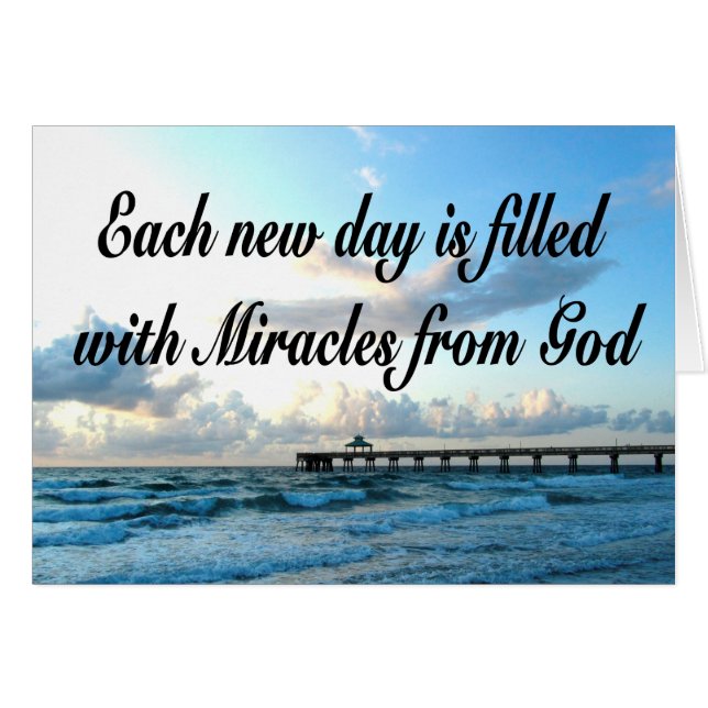 CARTÃO CADA DIA É UM MILAGRE DE DEUS (Frente horizontal)