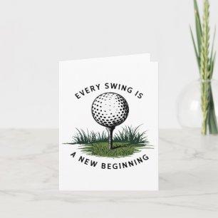 Cartão Cada Swing É Um Novo Golfe Iniciante