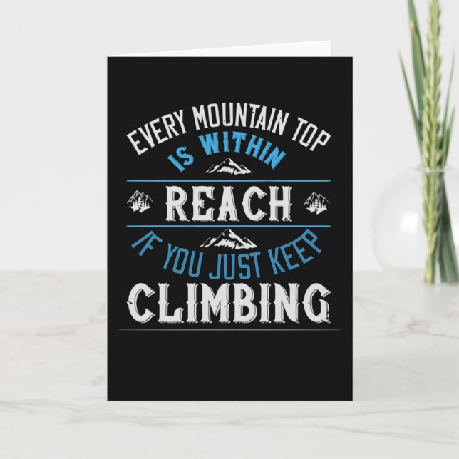 Cartão Cada Topo da Montanha está dentro do alcance (Frente)