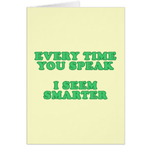 Cartão Cada vez que você fala