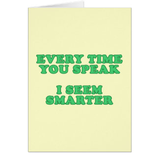 Cartão Cada vez que você fala