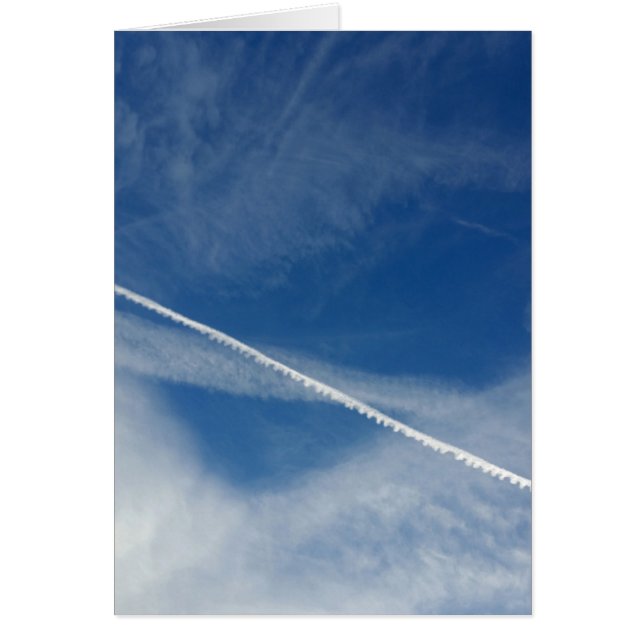 Cartão cadarço branco no céu (Frente)