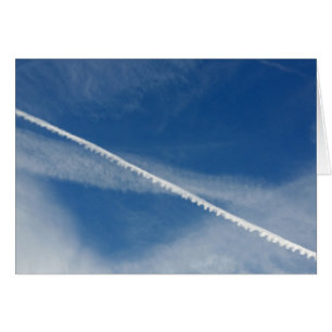 Cartão cadarço branco no céu