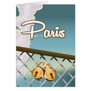 Cartão Cadeados do amor de Paris