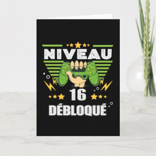 Cartão Cadeau 16 ans Anniversaire Gamer Niveau 16