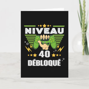 Cartão Cadeau 40 ans Anniversaire Gamer Niveau 40