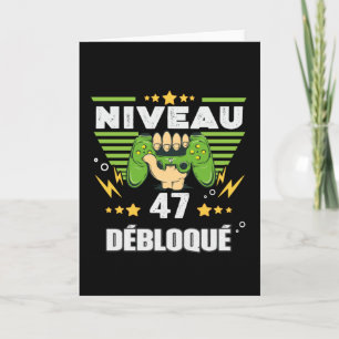 Cartão Cadeau 47 ans Anniversaire Gamer Niveau 47