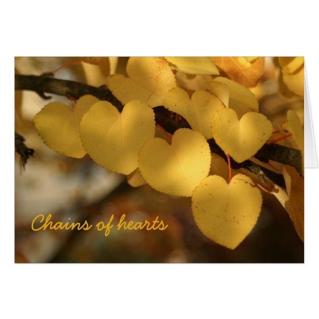 Cartão cadeia de corações (Frente Horizontal)