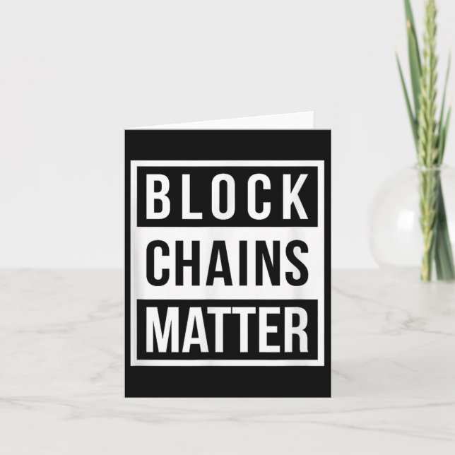 Cartão Cadeias de Bloqueio - Engraçada Oferta Criptográfi (Frente)