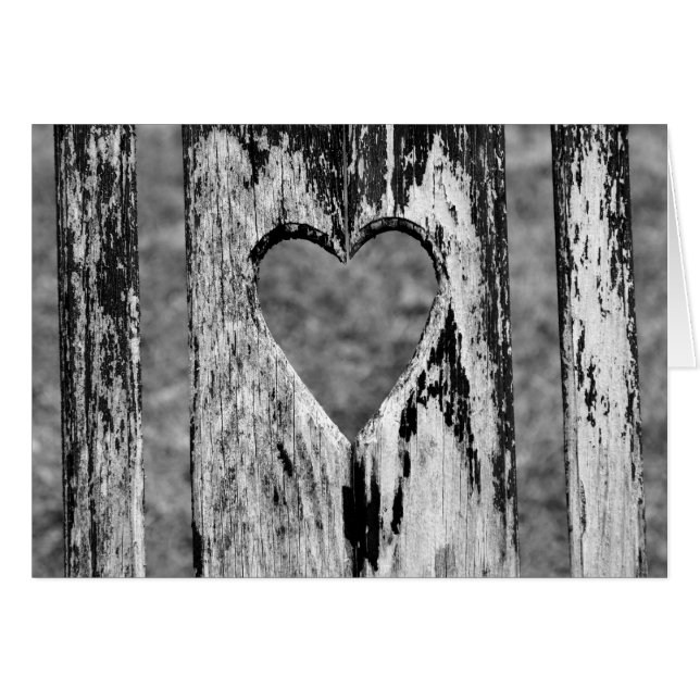 Cartão Cadeira De Madeira Esculpida Pelo Coração (Frente Horizontal)