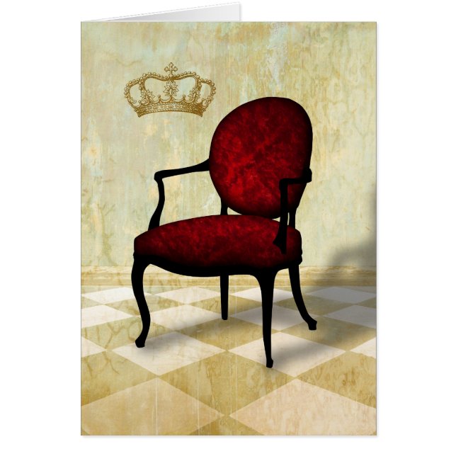 Cartão Cadeira Real e Coroa (Frente)