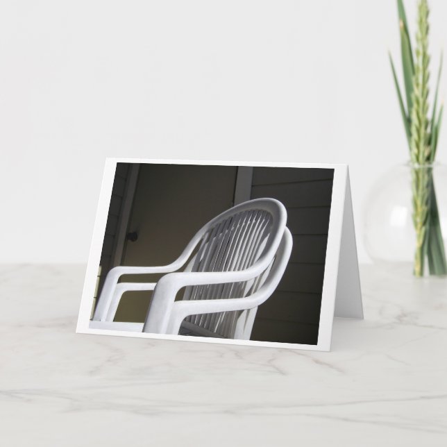 Cartão Cadeiras de plástico acopladas (Frente)
