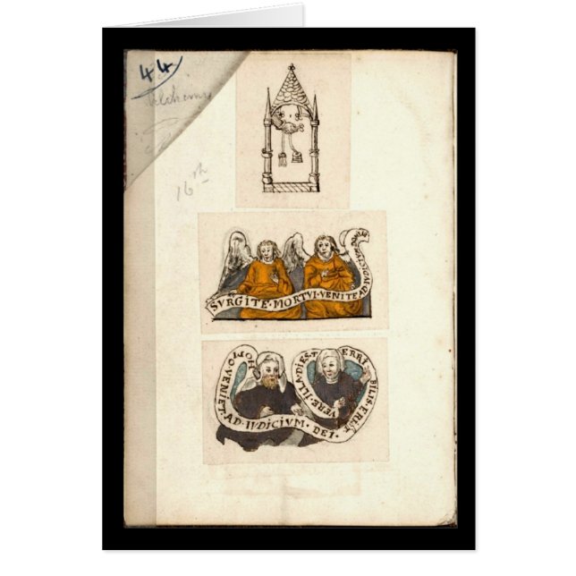 Cartão Caderno da alquimia pela placa 1 de Johann (Frente)