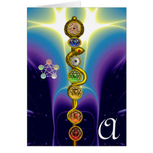 CARTÃO CÁDICE DE ASCLEPIO 7 CHAKRAS, YOGA, ENERGIA ESPIRI