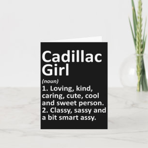 Cartão Cadillac Girl Mi Michigan Funny City Home Roots Gi