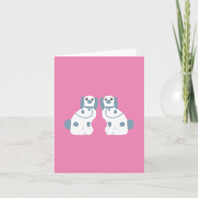 Cartão Cães azuis de Staffordshire (Frente)