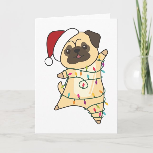 Cartão Cães de inverno de Neve de Natal (Frente)