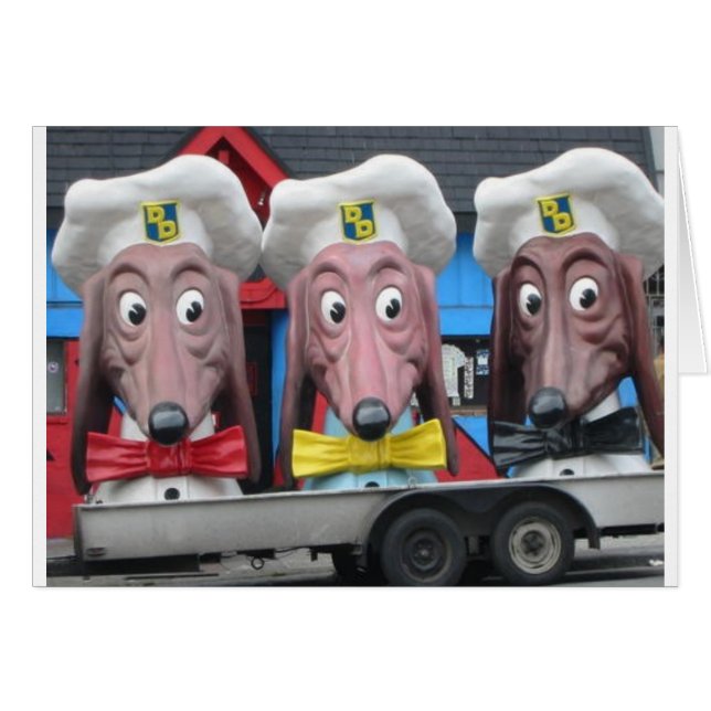 Cartão Cães do comensal (Frente Horizontal)