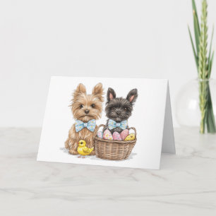 Cartão Cães Easter Yorkshire Terrier