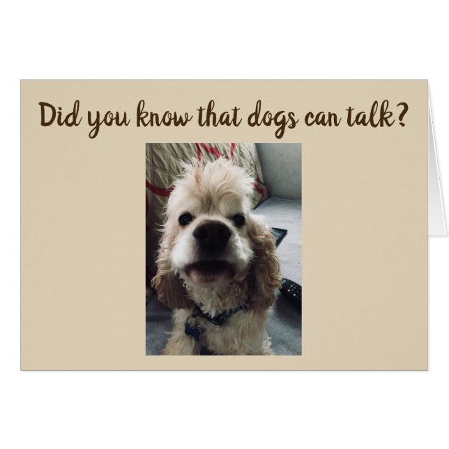 CARTÃO CÃES FALAM... ELES DIZEM ** MERRY NATMAS** (Frente Horizontal)