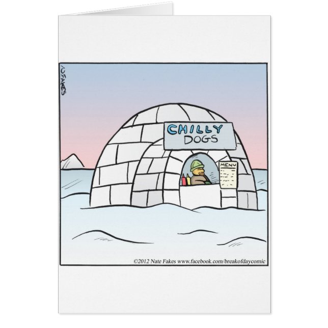 Cartão Cães frios (Frente)