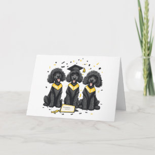 Cartão Cães Poodle Padrão De Graduação