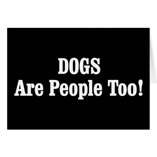 Cartão CÃES Também São Pessoas! (Frente Horizontal)