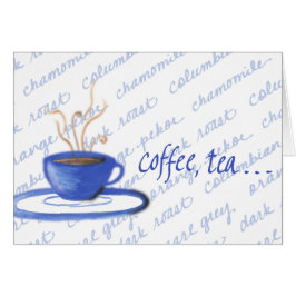 Cartão Café, chá ou mim?