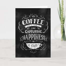 Cartão Café com Amigo é como Felicidade em uma Xícara