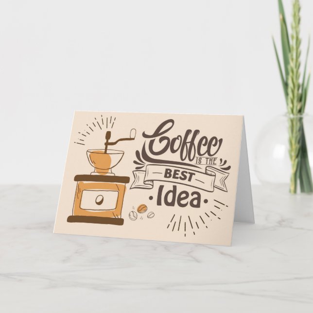 Cartão Café Com Sobremesa É A Melhor Ideia (Frente)