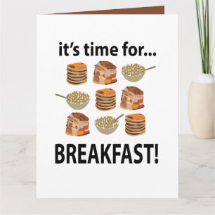 Cartão Café Da Manhã É Hora Do Café Da Manhã