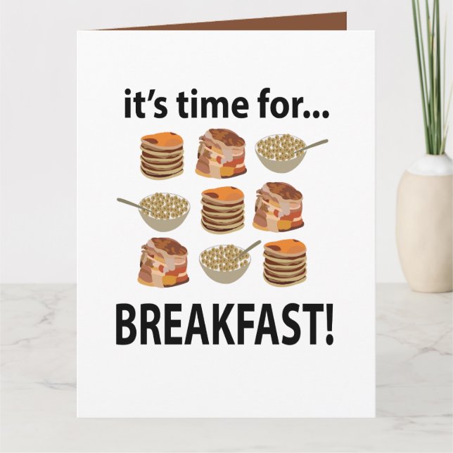 Cartão Café da manhã Está na Hora do Café da Manhã (Frente)