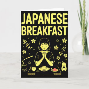 Cartão Café da Manhã Japonês Chá de Arroz Miso Zen Gráfic