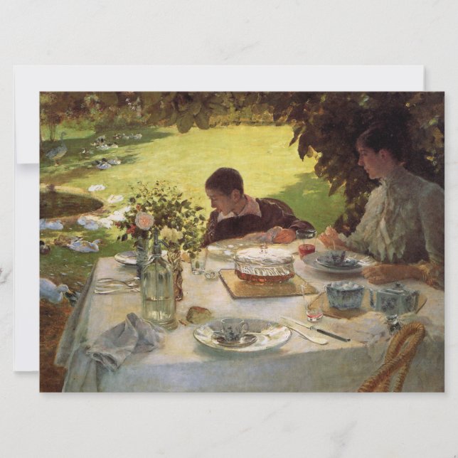 Cartão Café da manhã no Jardim (Frente)