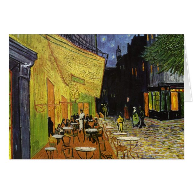 Cartão Café da Noite de Van Gogh (Frente Horizontal)