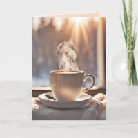 Café De Aniversário Por Janela De Inverno