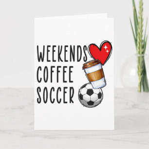 Cartão Café de Futebol de Fim de Semana