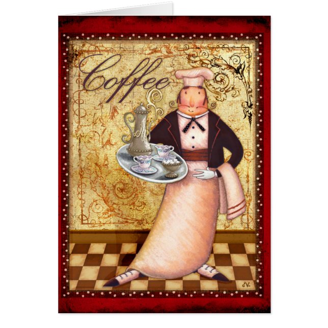 Cartão Café do cozinheiro chefe (Frente)