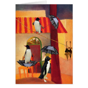 Cartão Café do pinguim