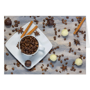 Cartão Café e especiarias